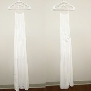 Show Me Your Mumu White Heather Halter Maxi Dress
